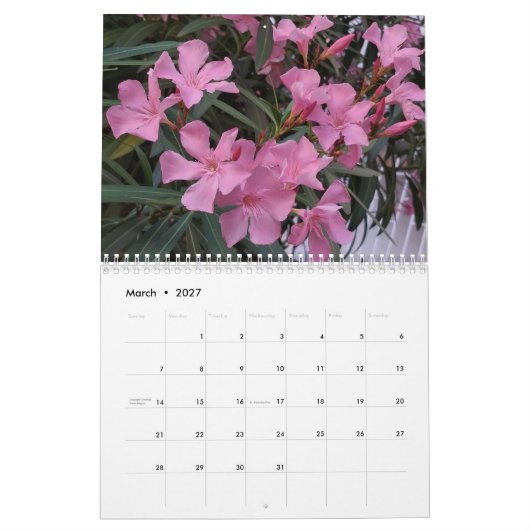 Bloemen fotografie kalender (Mar 2027)