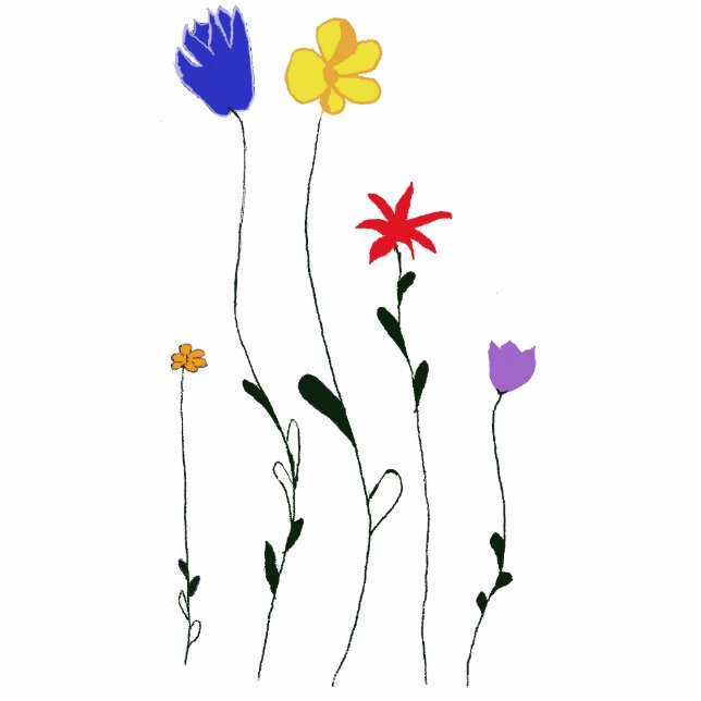 Bloemen fotosculptuur staand fotobeeldje  (Voorkant)