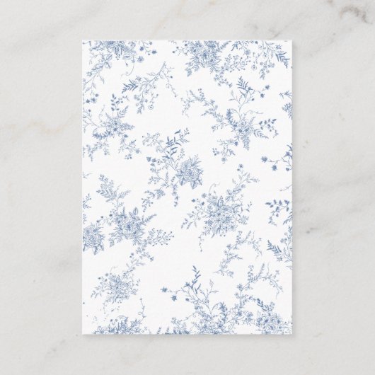 Bloemen Frans Blauw Trouwdetails QR Code Informatiekaartje (Achterkant)