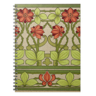 Bloemen Friezen Grens in Art Nouveau Stijl Notitieboek