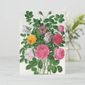 bloemen, Garden Rozen Vrijgezellenfeest Party Kaart (Staand voorkant)