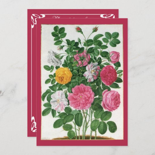 bloemen, Garden Rozen Vrijgezellenfeest Party Kaart (Voorkant / Achterkant)