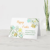 Bloemen Gelukkige Pasen Kleindochter en Haar Man Feestdagen Kaart (Voorkant)