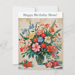 Bloemen Gelukkige Verjaardag Mama Kaart