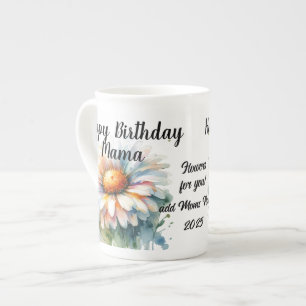 Bloemen Gelukkige Verjaardag Mama Personaliseren Porselein Kop