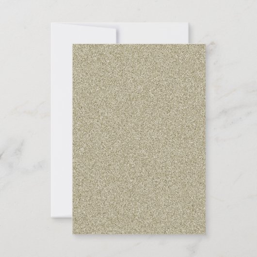 Bloemen Gem ingelijst, Goud & Zilveren Bruiloft RS RSVP Kaartje (Achterkant)