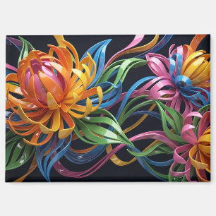 Bloemen gemaakt van licht magneet