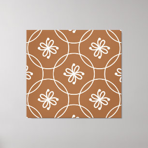 Bloemen geometrisch: kunstpatroon. canvas afdruk