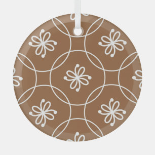 Bloemen geometrisch: kunstpatroon. glas ornament