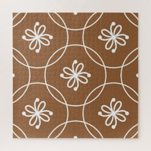 Bloemen geometrisch: kunstpatroon. legpuzzel