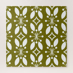 Bloemen Geometrisch: naadloos patroon. Legpuzzel