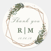 Bloemen geometrische sticker (Voorkant)