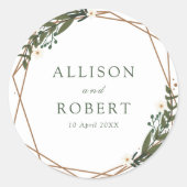 Bloemen geometrische sticker (Voorkant)