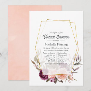 Bloemen Geometrische virtuele douche Kaart