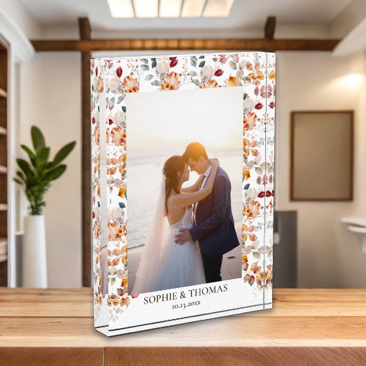 Bloemen gepersonaliseerd fotoblok