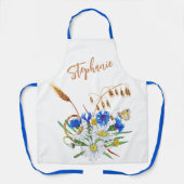 Bloemen gepersonaliseerd Schort, aangepaste moeder Schort (Voorkant)