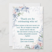 Bloemen gepersonaliseerde bruiloft uitnodigingen (Achterkant)