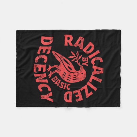 Bloemen geradicaliseerd door Basic Decency Feminis Fleece Deken (Voorkant (Horizontaal))