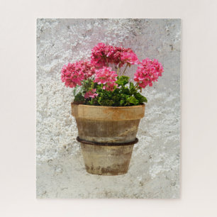 Bloemen   Geranium in bloem in potten Legpuzzel
