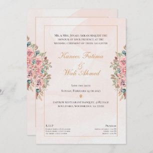 Bloemen & Getextureerde Islamitische Moslim Bruilo Kaart