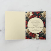  Bloemen Gevouwen Kerstmis Kaart (Binnen)
