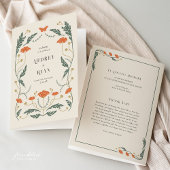 Bloemen Gevouwen Trouwprogramma Programma