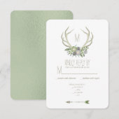 BLOEMEN GEWEIEN RSVP 2 KAARTJE (Voorkant / Achterkant)