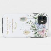 Bloemen Gezegende Maria religieuze gebedsmedailles Case-Mate iPhone Case (Achterkant (horizontaal))