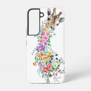 Bloemen Giraffe Samsung Galaxy of iPhone hoesjes Hoesje