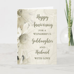 Bloemen Goddochter & Man Jubileum Kaart