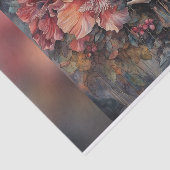 Bloemen Gothic schedel Decoupage papier (Detail)