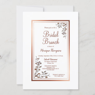  Bloemen Goud Border Bridal Brunch Kaart