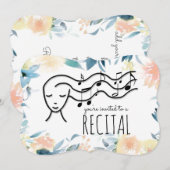 Bloemen Grens Muziek recital Kaart (Voorkant / Achterkant)