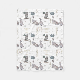 Bloemen, grillig, Nursery waterverf verhalen Fleece Deken