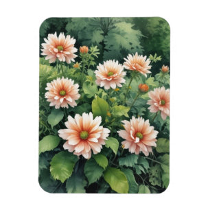 Bloemen Groene Elegante Aquarel Magneet