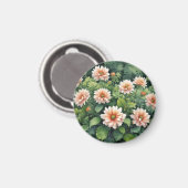 Bloemen Groene Elegante Waterverf Magneet (Voorkant / Achterkant)