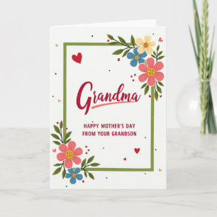 Bloemen Groene Rand Moeders Kaart
