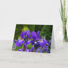 Bloemen groetenkaart, spatie binnen kaart