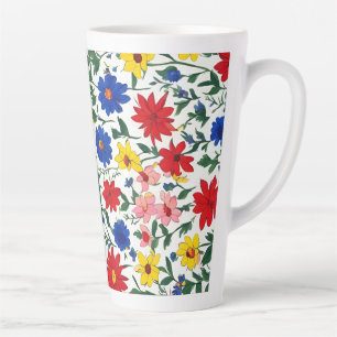 Bloemen groot latte mok