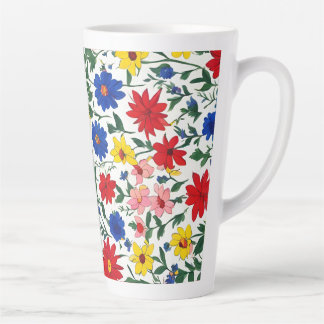 Bloemen groot latte mok