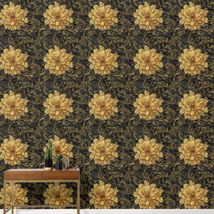 Bloemen grote bloem  land  patroon behang