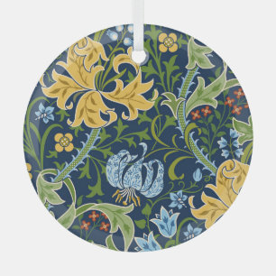 Bloemen grote bloemen: donkergroen glas ornament