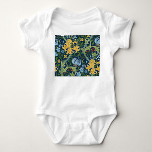 Bloemen grote bloemen: donkergroen romper