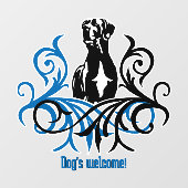 Bloemen Grote Deen Sticker / Cling (Vel)