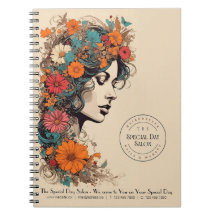 Bloemen Haar Schoonheidssalon Notitieboek – Zakeli