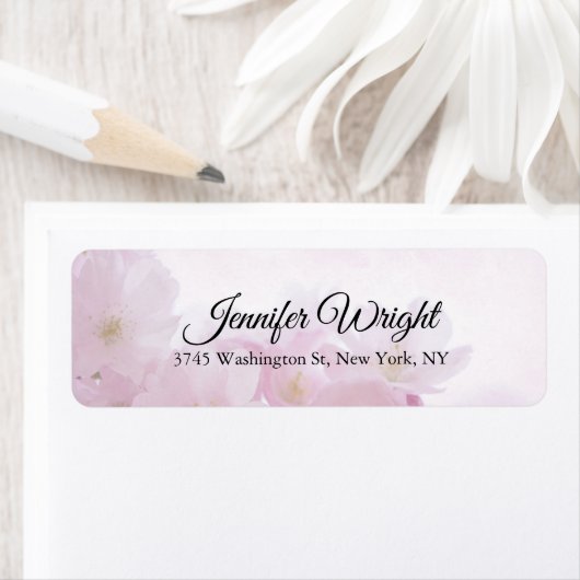 Bloemen Handschrift Elegant Klassiek Plain Etiket (Insitu)