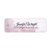 Bloemen Handschrift Elegant Klassiek Plain Etiket (Voorkant)