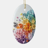 Bloemen hanger keramisch ornament (Rechts)
