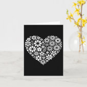 Bloemen Hart Bloemig Schattig Grafisch Meisje Vrou Kaart (Gele Bloem)