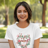 Bloemen Hart Krans - MOM T-shirt